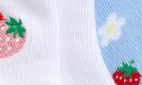 Nordstrom Kids' Assorted 2-pack Lettuce Edge Ankle Socks
