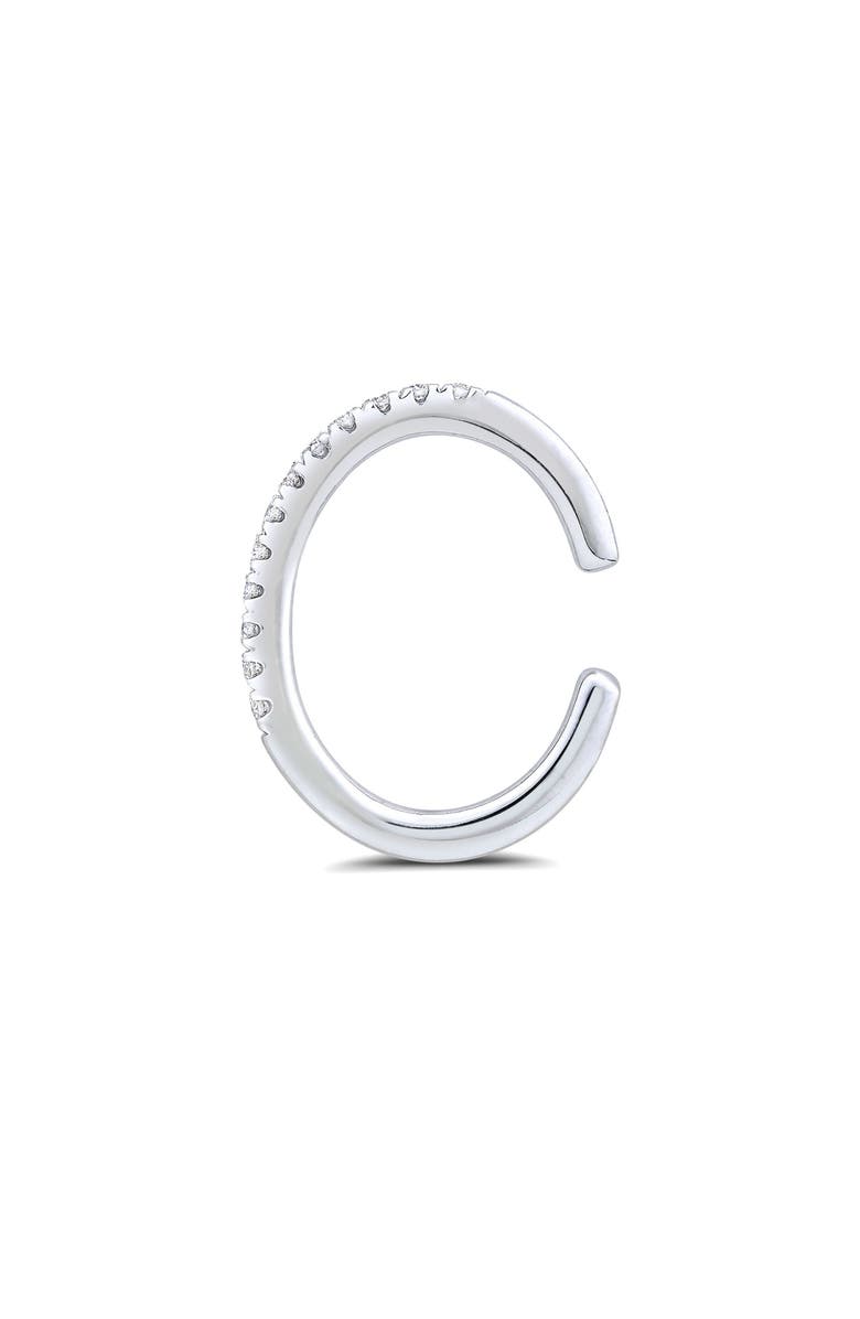 Seed2Stone Pavé-All-Day Diamond Ear Cuff, Alternate, color, Silver