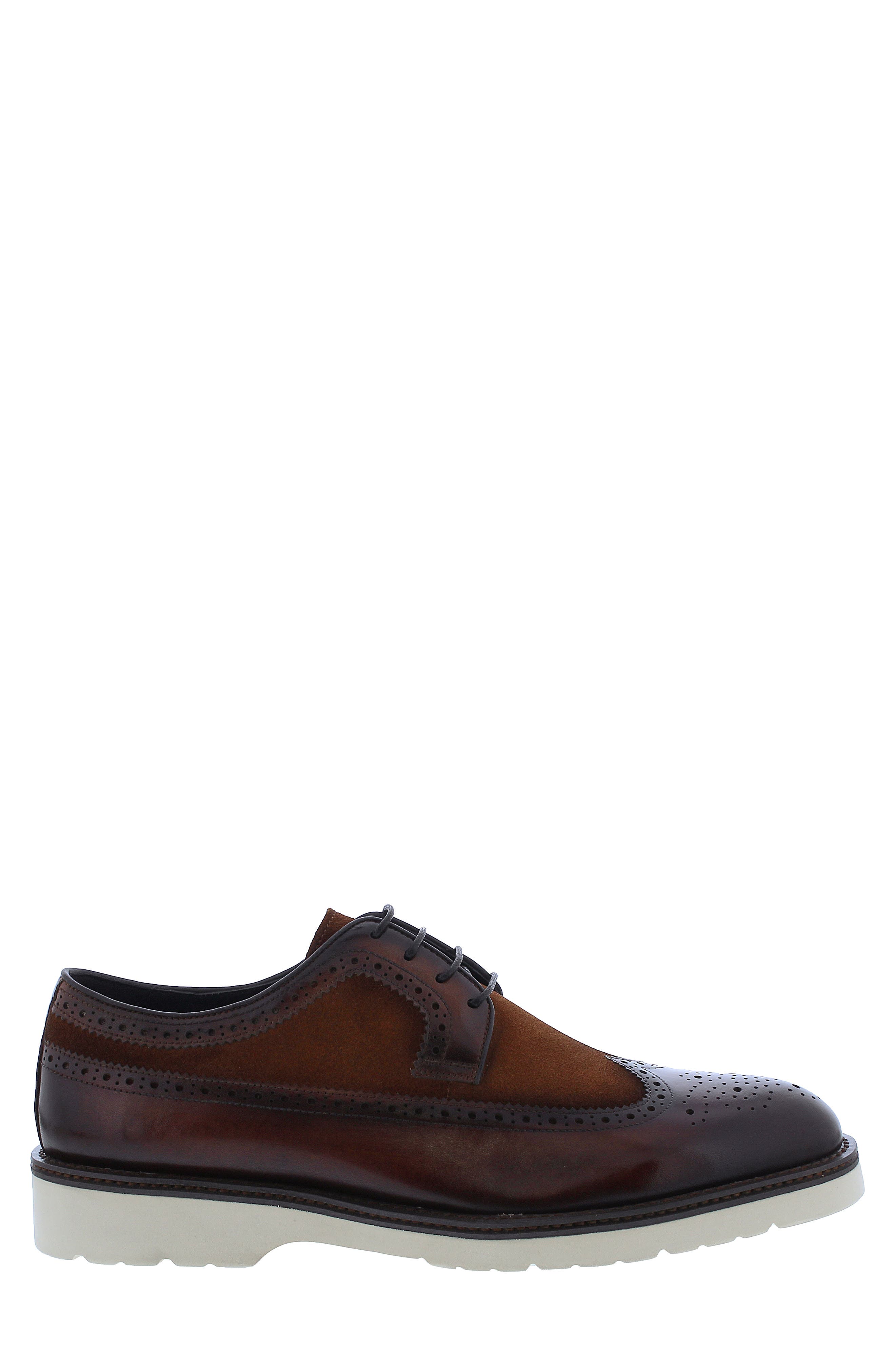 Compton Wingtip Derby, Alternate, color, COGNAC