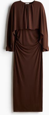 H&M Draped Cape-detail Dress