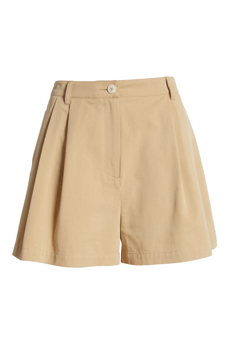 The Oceane High Waist Shorts, Alternate, color, KHAKI