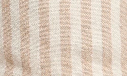 Treasure & Bond Frayed Edge Stripe Bucket Hat In Tan Combo
