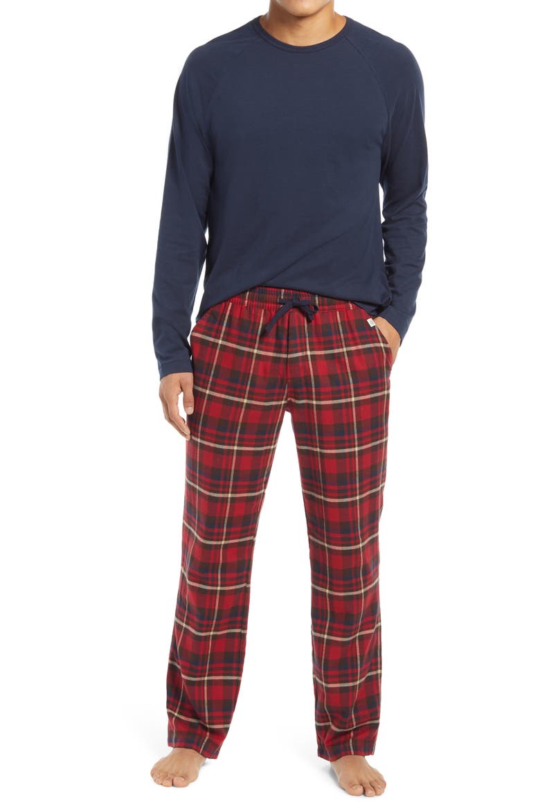 Steiner Pajamas, Main, color, RED PLAID / NAVY