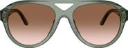Tory Burch 55mm Polarized Gradient Pilot Sunglasses