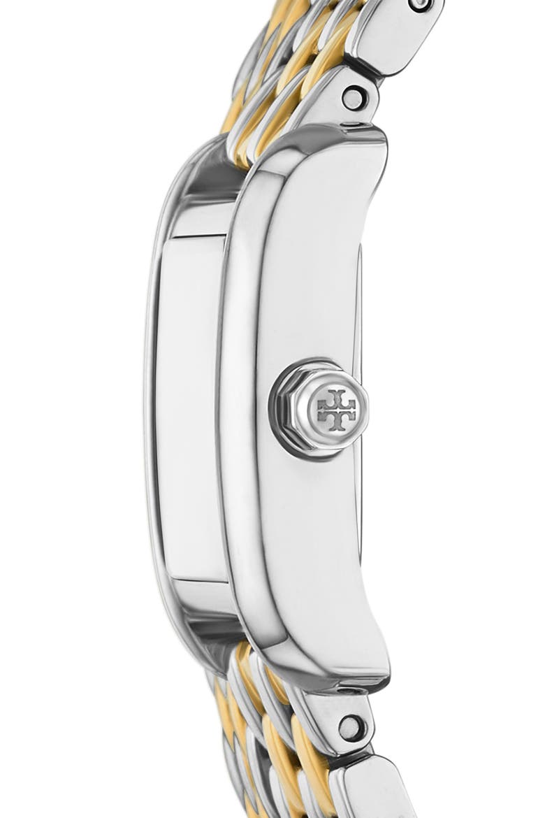 The Mini Eleanor Double Bracelet Watch, 17mm x 25mm, Alternate, color, TWO TONE