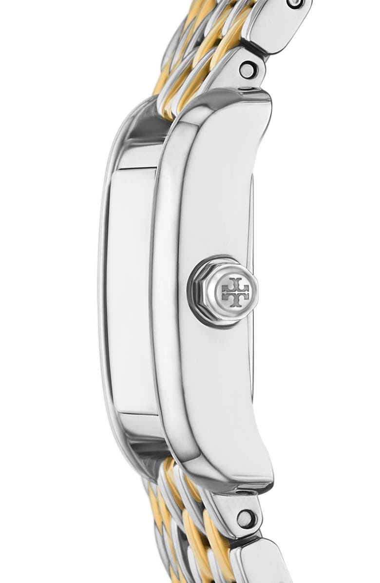 Tory Burch The Mini Eleanor Two-Tone Double Bracelet Watch, 17mm x 19mm, Alternate, color, Two Tone