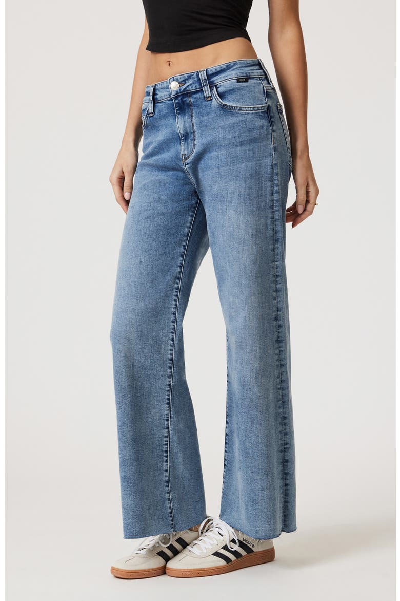 Paloma Raw Hem Wide Leg Jeans, Alternate, color, LIGHT BRUSHED TRIBECA