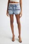 Alexander Wang Silk Prestyle Denim Shorts