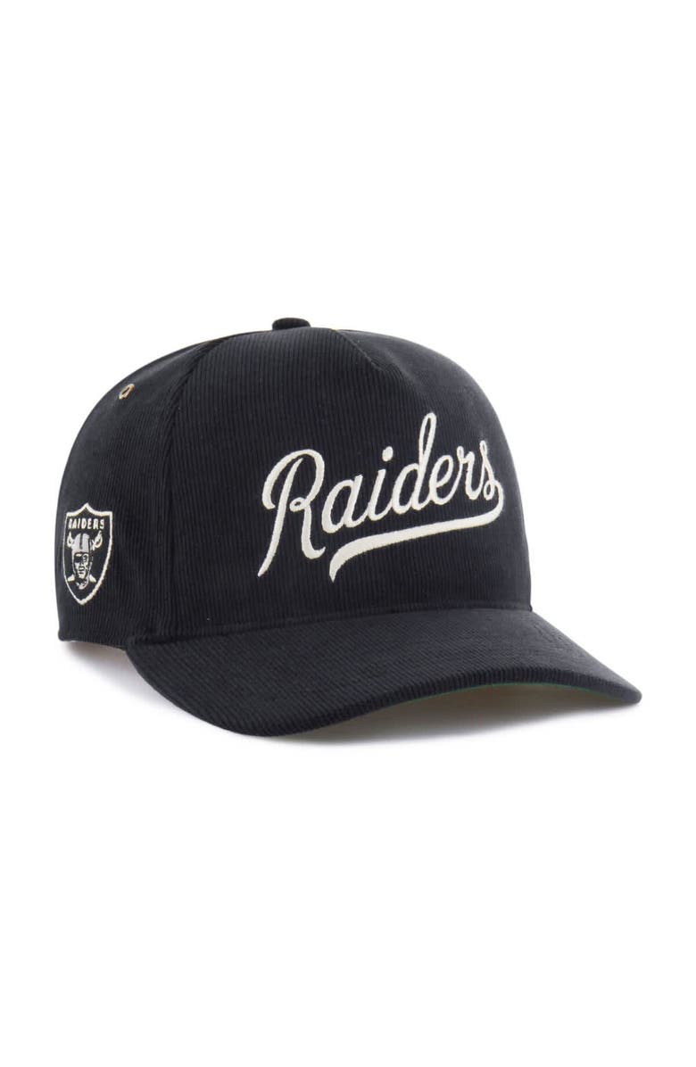 '47 Men's '47  Black Las Vegas Raiders Golden Age Corduroy Hitch Adjustable Hat, Main, color, Black