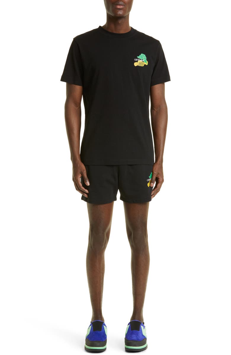 Off-White Brush Arrow Slim Flit Graphic Tee, Alternate, color,