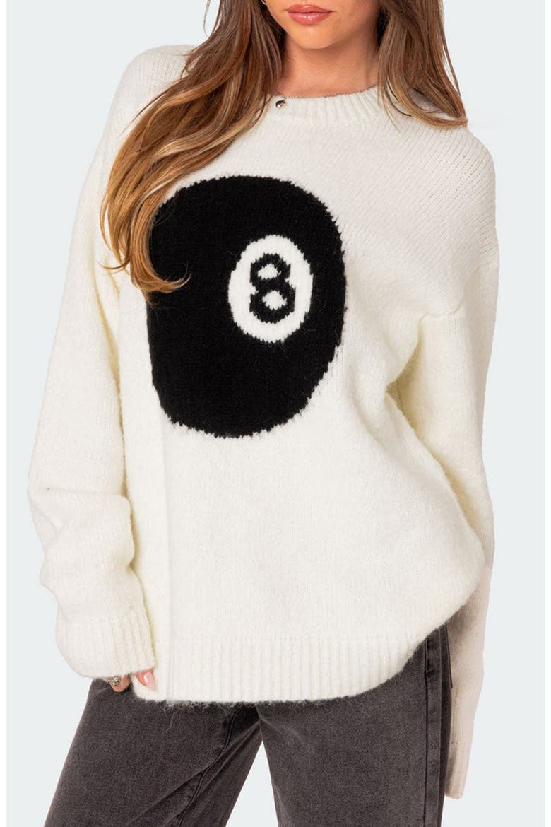 Magic 8 Oversize Sweater, Alternate, color, CREAM
