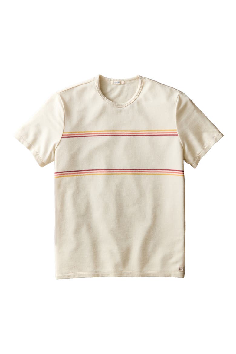 Signature Jacquard Crewneck T-Shirt, Alternate, color, WHITE SUNSET STRIPE