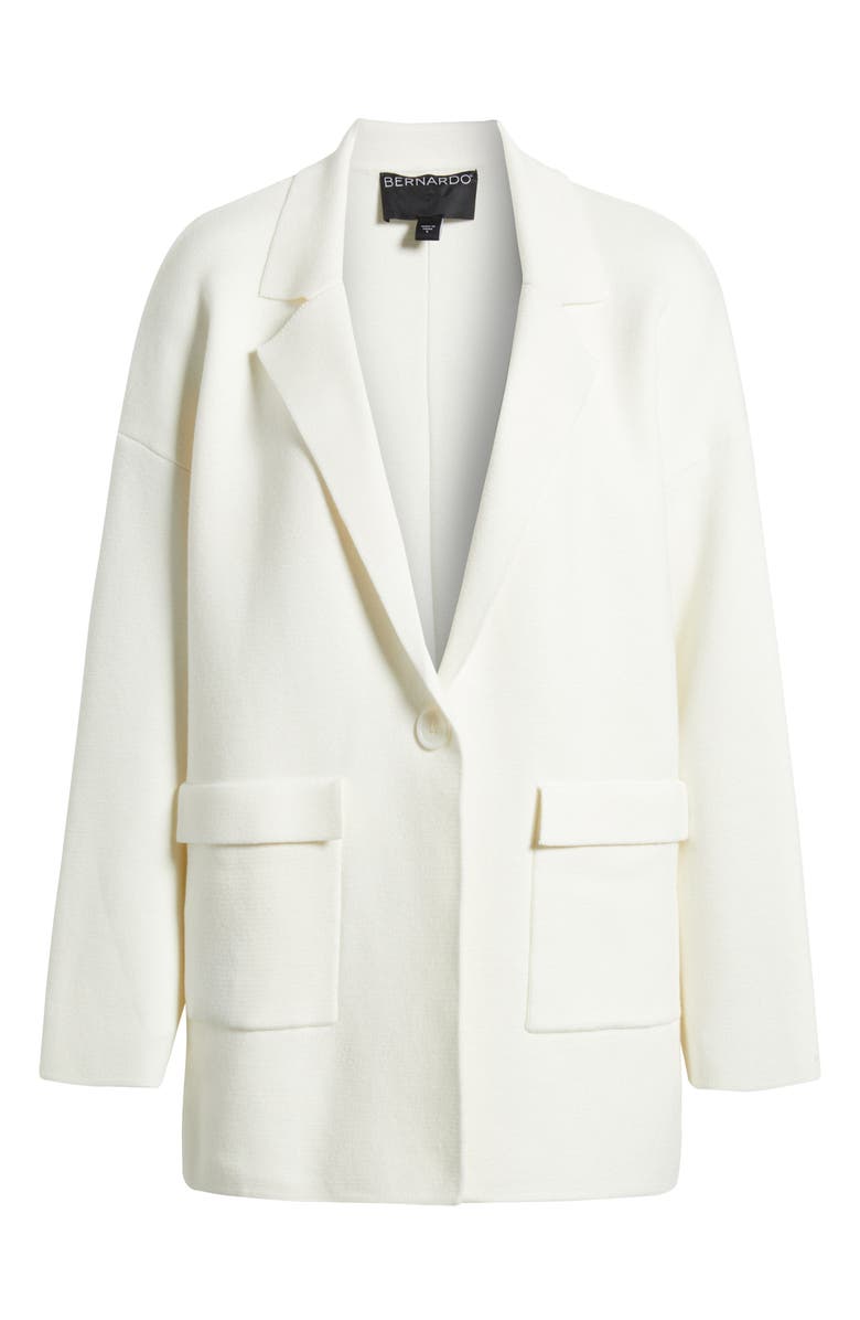 Bernardo Oversize Ponte Knit Blazer, Alternate, color, Cream