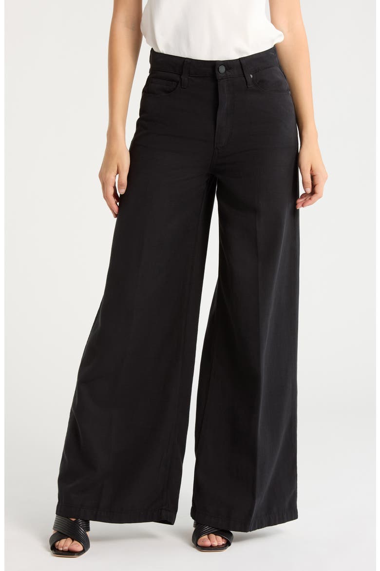 Lennin High Waist Wide Leg Jeans, Main, color, BLACK OVERDYE
