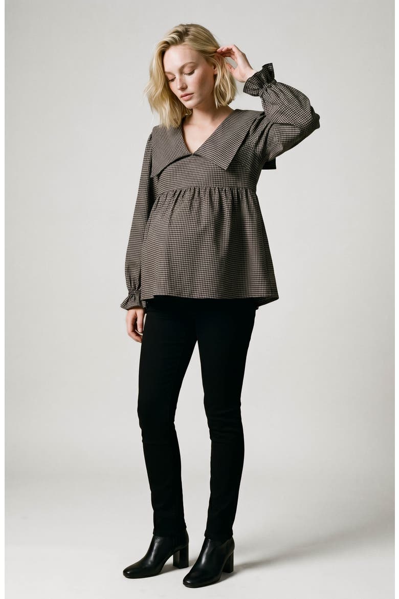 Maternity and Nursing Blouse Amandine, Alternate, color, Black