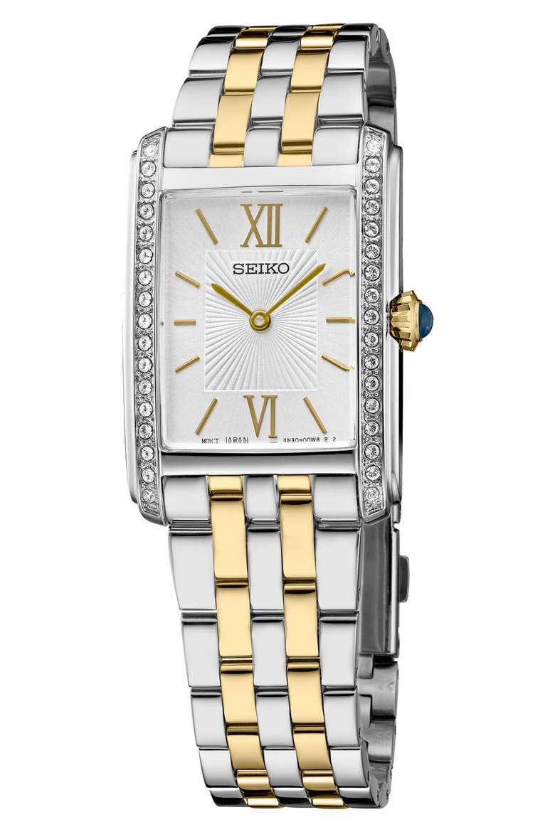 Essentials Tank Bracelet Watch, 22.7mm x 33.1mm, Main, color, TWO TONE