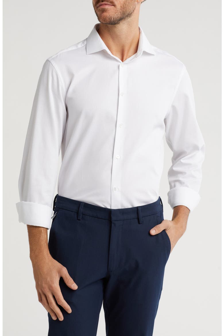 Core Slim Fit Dress Shirt, Main, color, WHITE