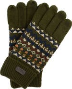 Barbour Marlow Fair Isle Wool-Blend Knit Gloves