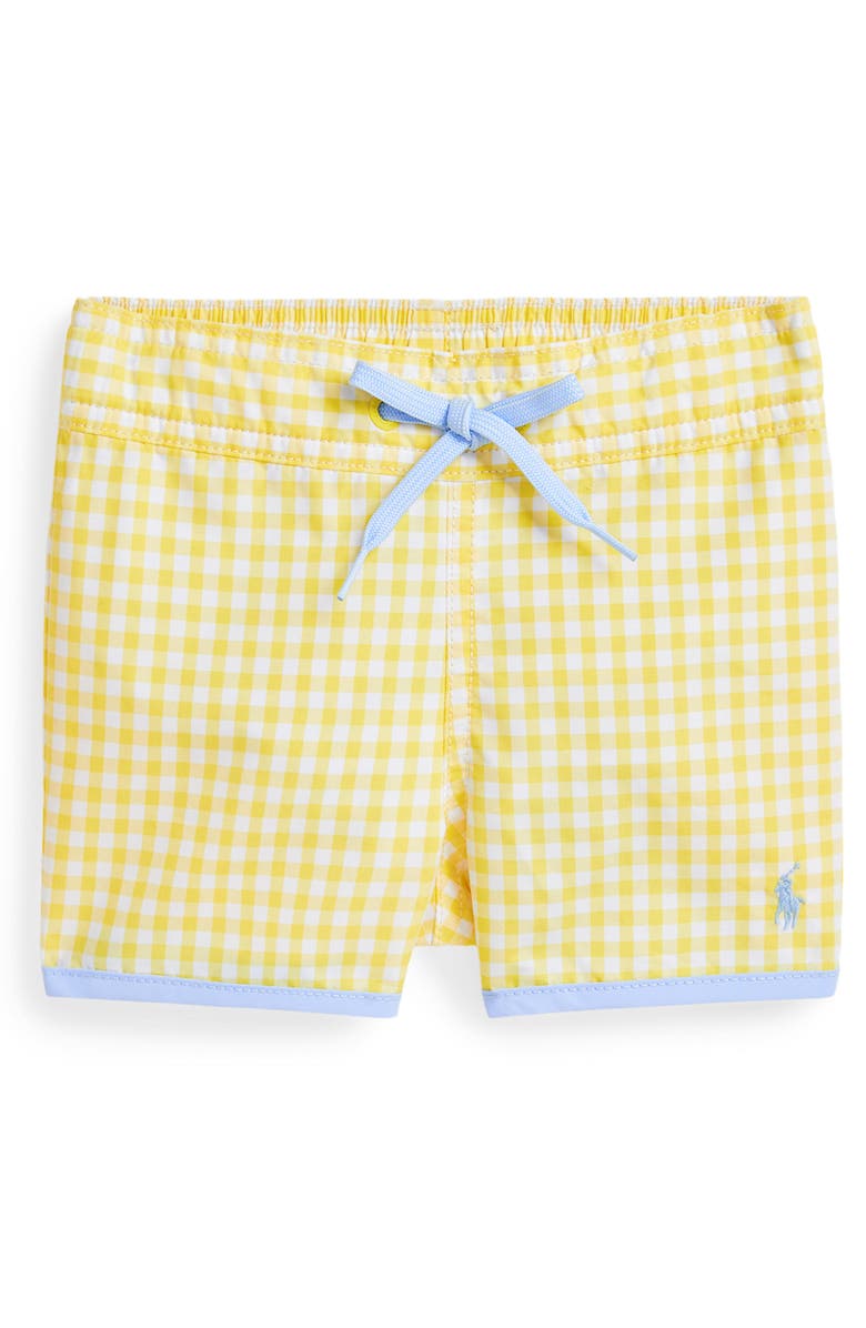 Ralph Lauren Briggs Gingham Swim Trunks, Main, color, 