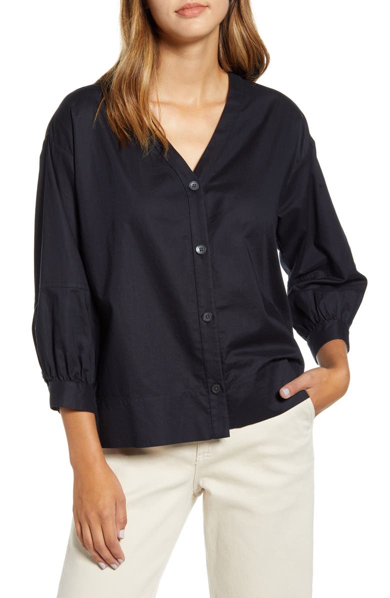 Everlane The Silky Cotton Lantern Top, Alternate, color, 