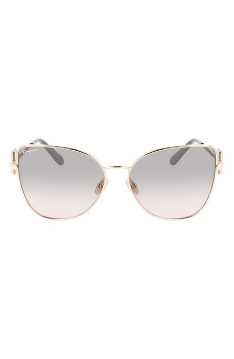 60mm Gradient Cat Eye Sunglasses