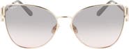 FERRAGAMO 60mm Gradient Cat Eye Sunglasses