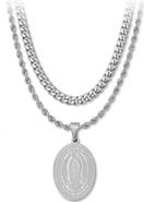AMERICAN EXCHANGE Men's Virgin Mary Pendant Necklace