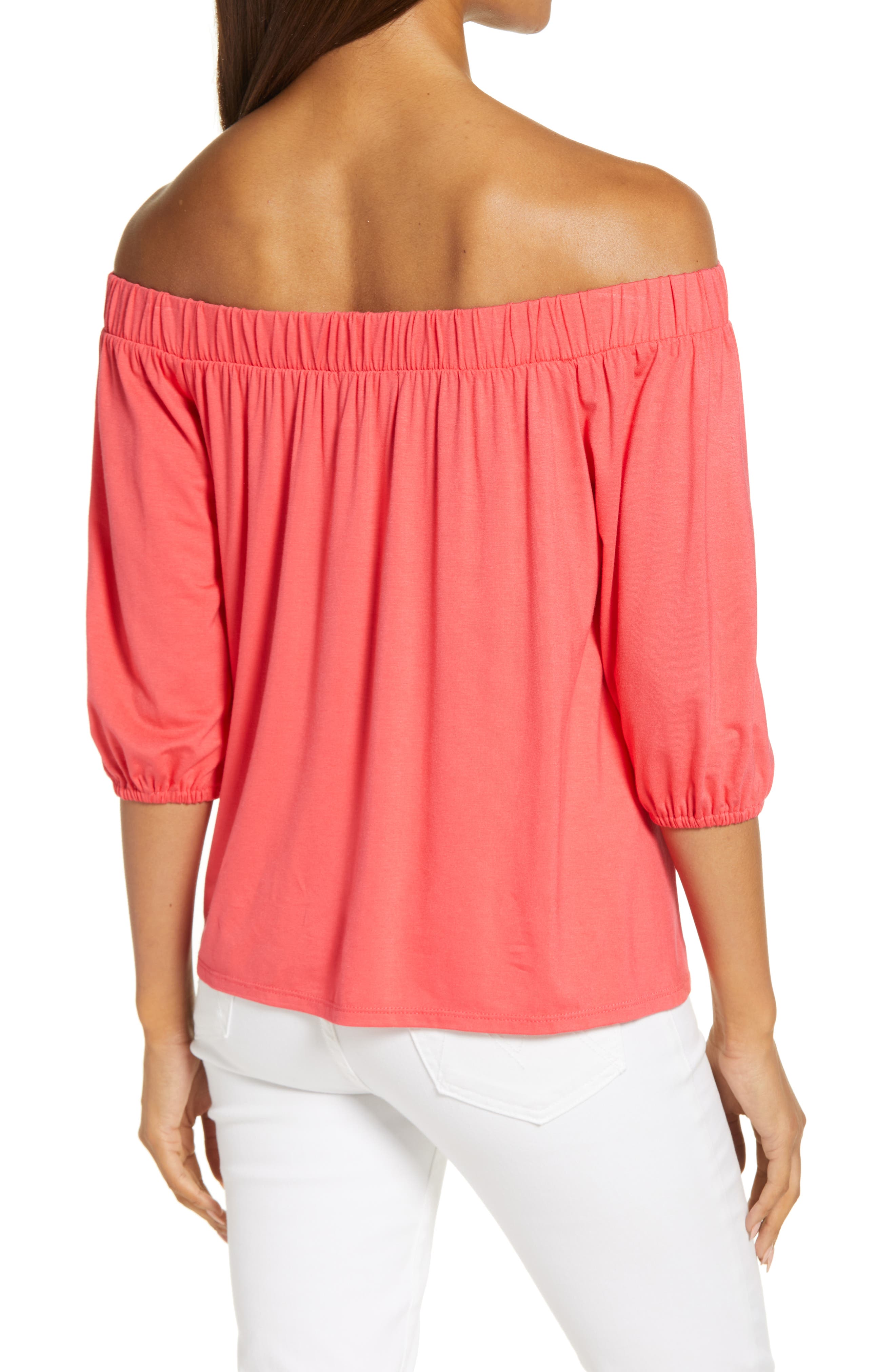 Solid Off the Shoulder Top - image 2