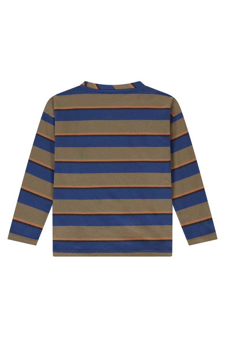 Multicolor Stripe Long Sleeve T-Shirt, Alternate, color, Camel