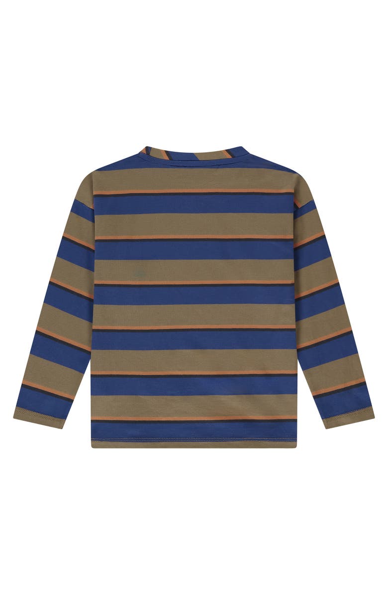 Stains and Stories by Babyface Multicolor Stripe Long Sleeve T-Shirt, Alternate, color, Camel