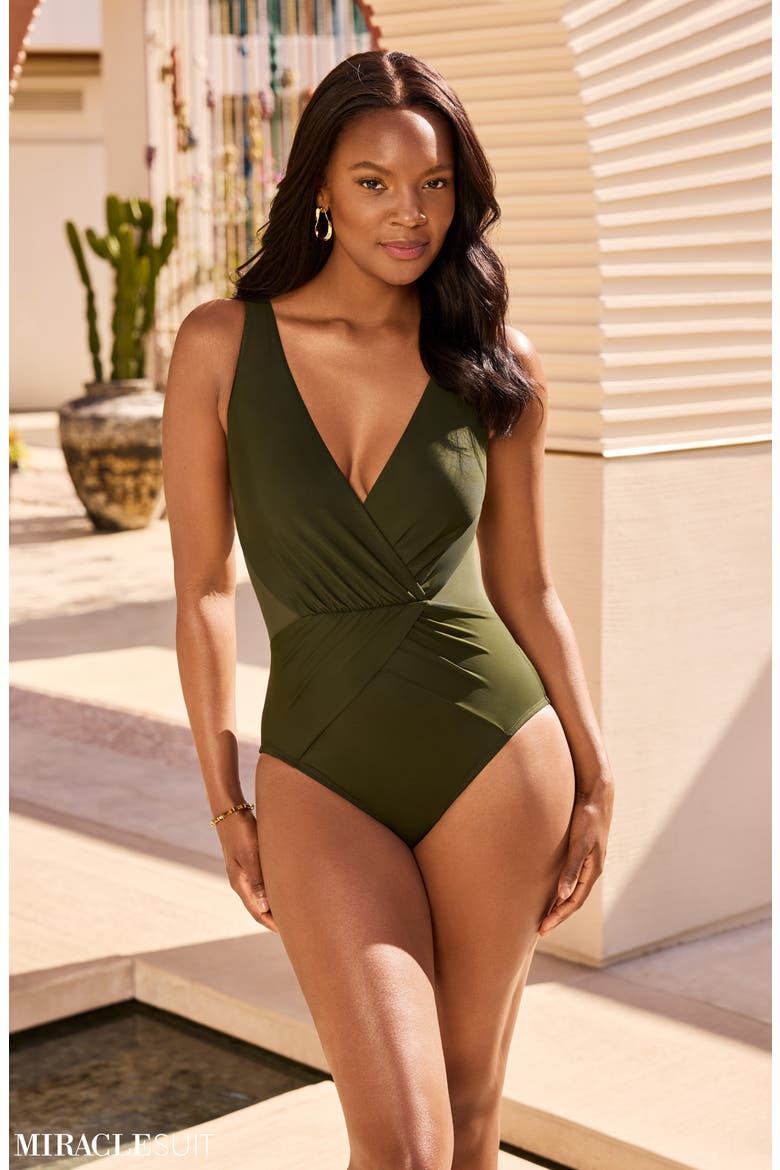 Ibiza One-Piece Swimsuit, Alternate, color, NORI
