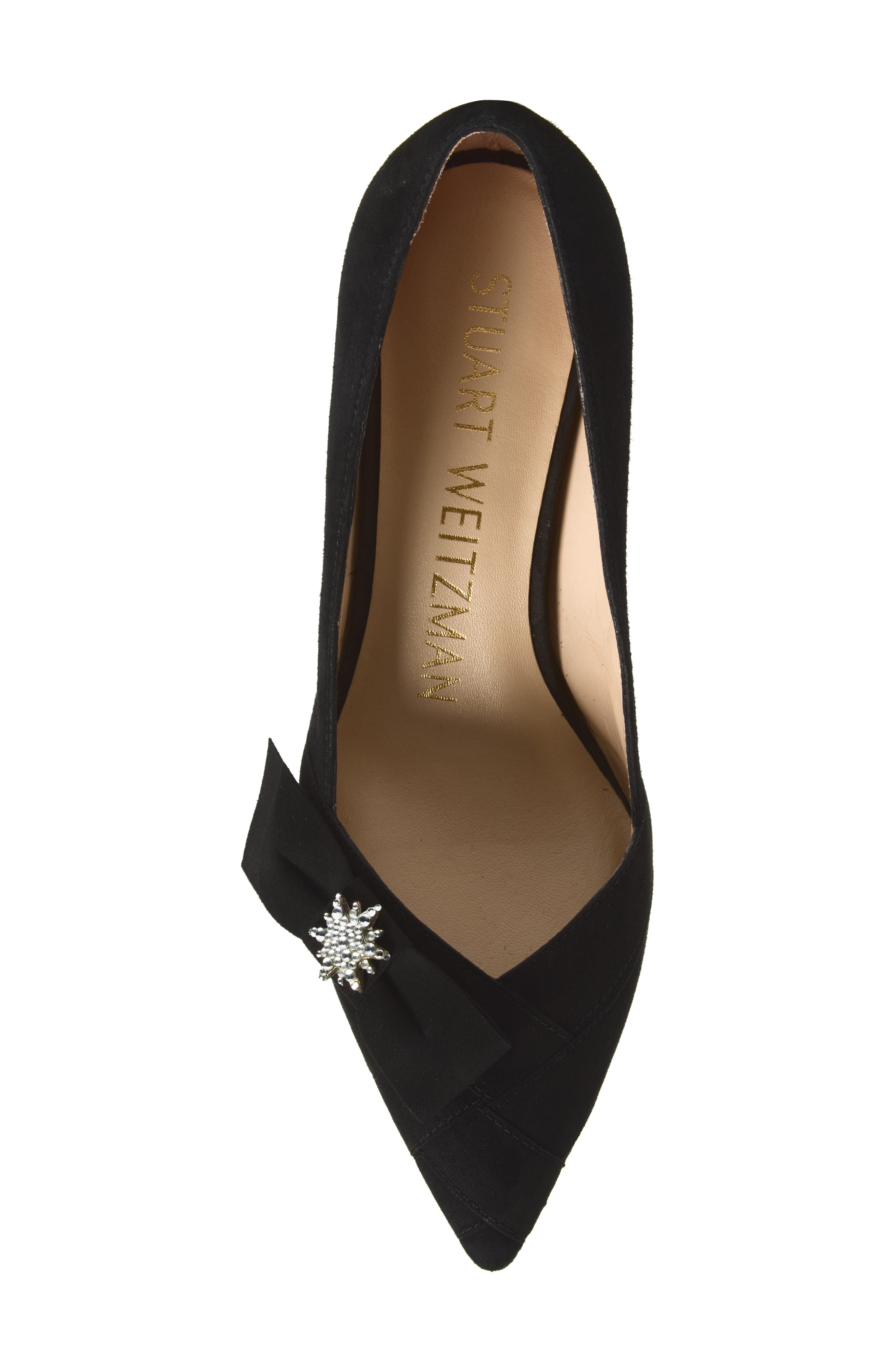 Jesse Crystal Star Pointed Toe Pump, Alternate, color, BLACK