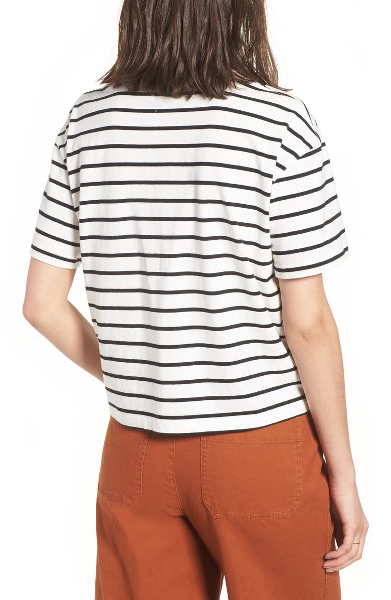 Madewell Stripe Easy Crop Tee, Alternate, color, 