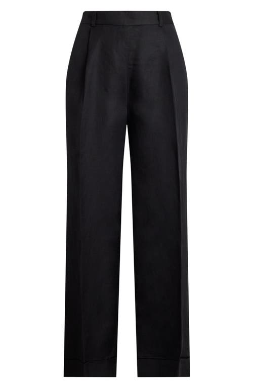 RALPH LAUREN LAUREN RALPH LAUREN LINEN BLEND TWILL CROP PANTS