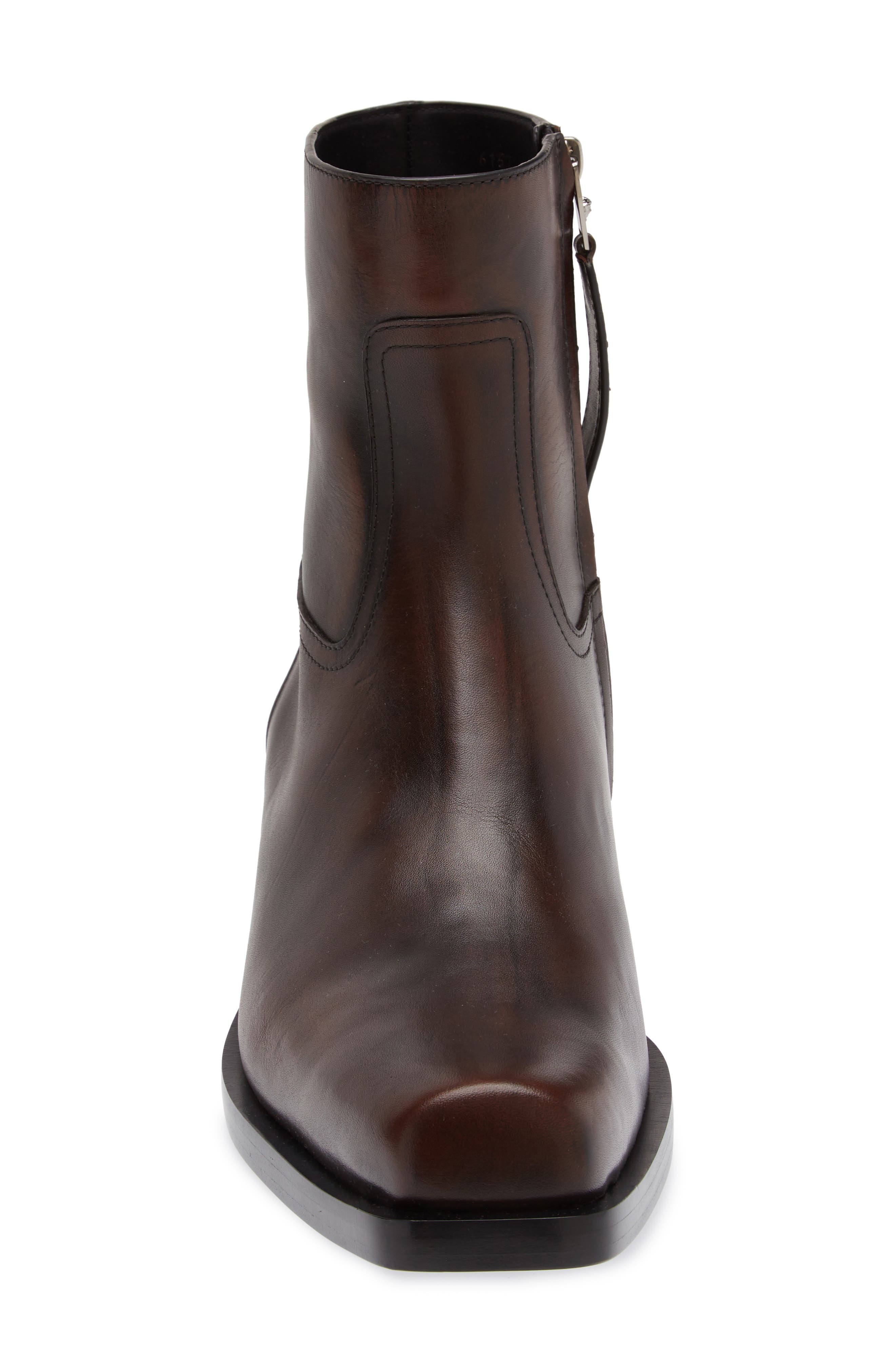 Medusa Leather Boot, Alternate, color, EBONY- RUTHENIUM