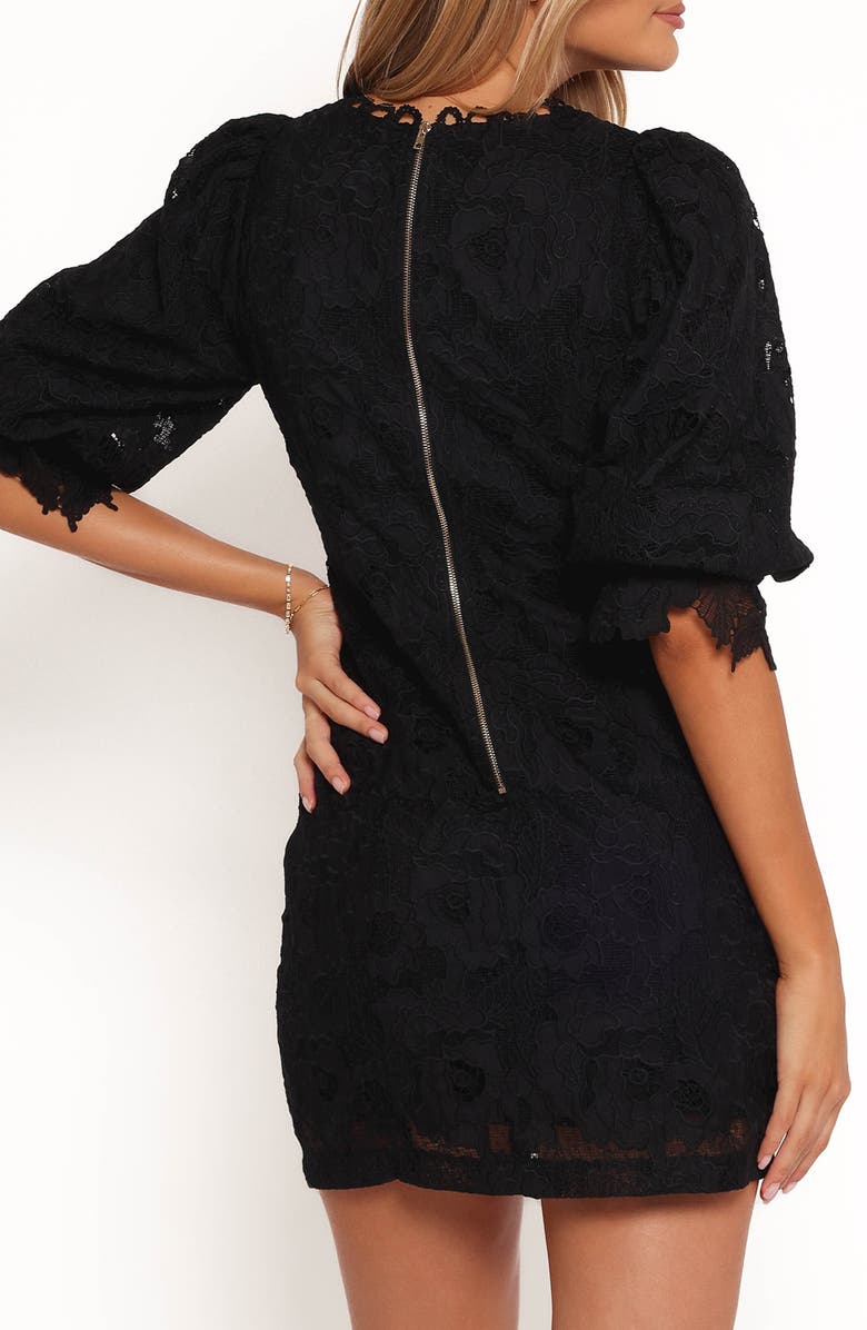 Petal & Pup Catherine Lace Minidress, Alternate, color, Black