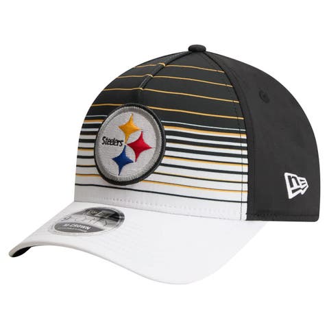 Men's New Era  White/Black Pittsburgh Steelers Adventure Gradient 9FORTY M-Crown A-Frame Adjustable Hat