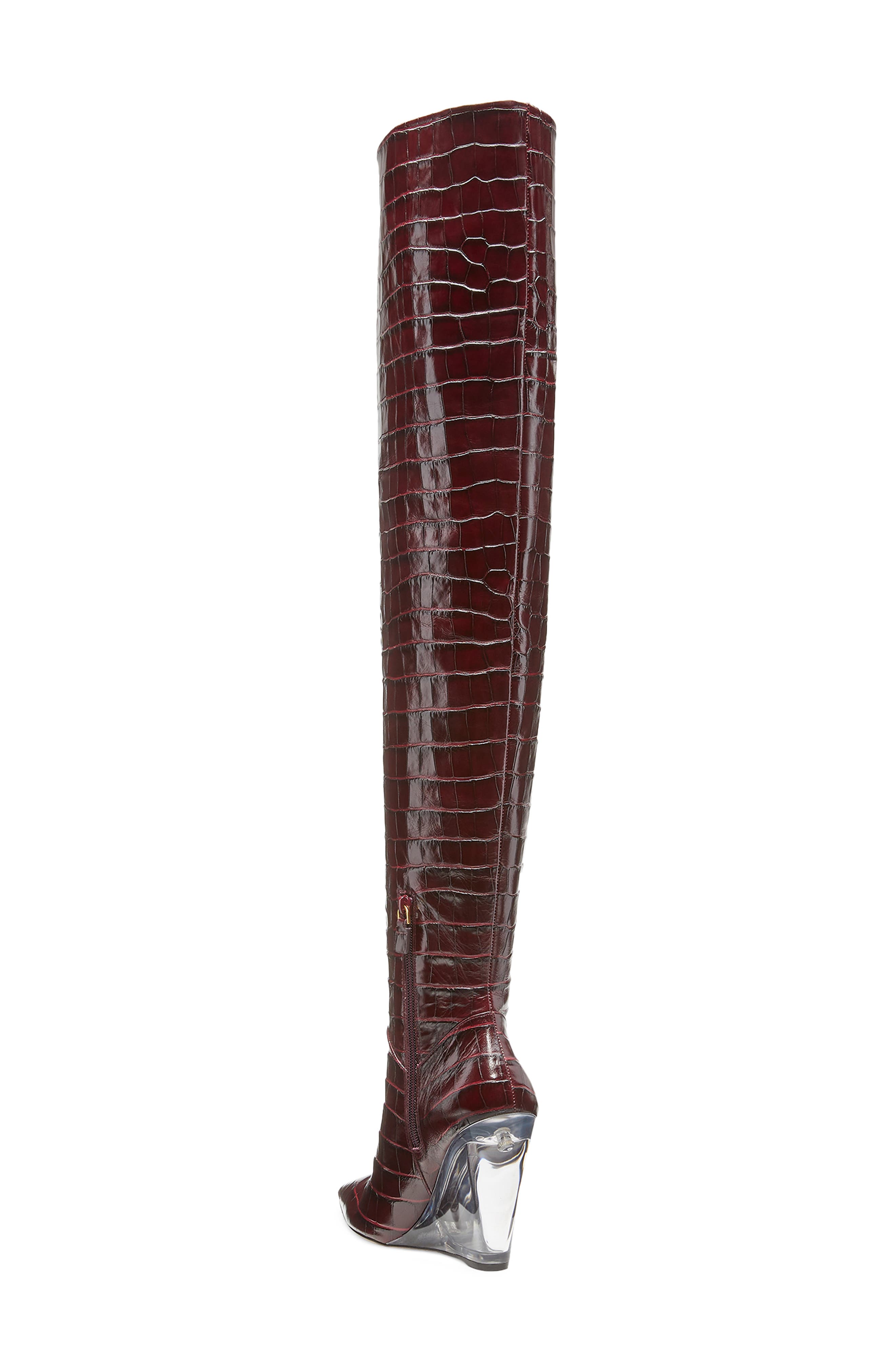 Stuart Weitzman Lucite 100 Wedge Boot, Alternate, color, 
