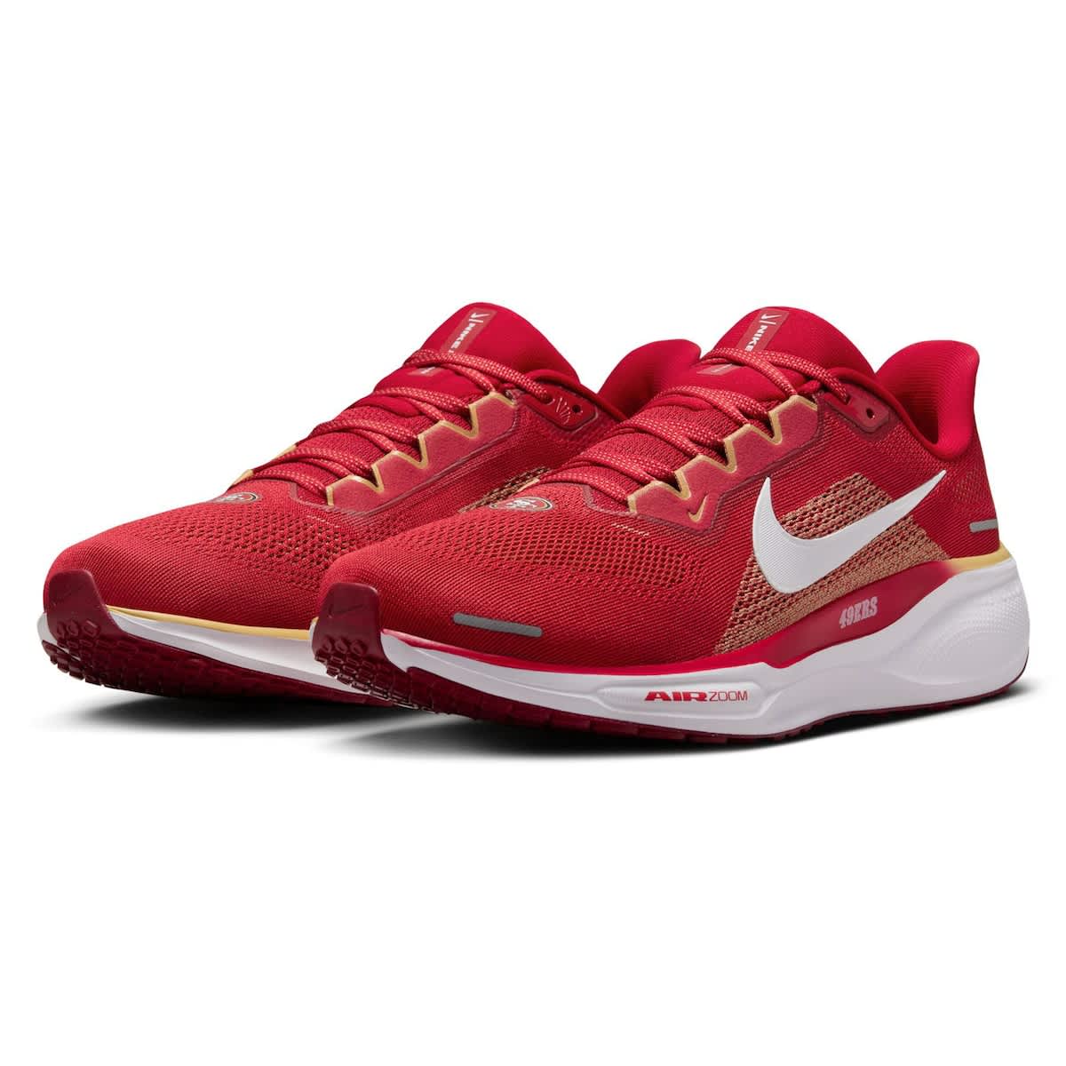 Nike Unisex Nike Red San Francisco 49ers Zoom Pegasus 41 Running Shoes, Alternate, color, 