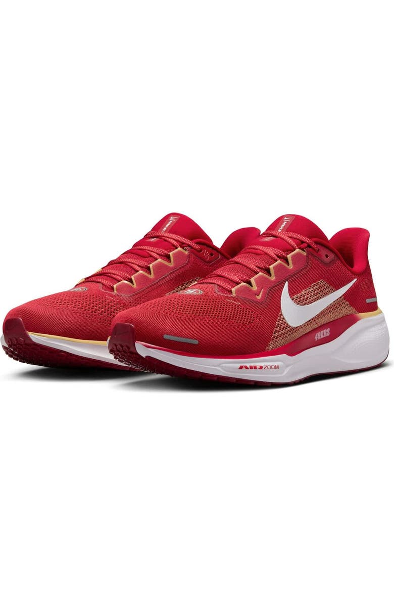 Nike Unisex Nike Red San Francisco 49ers Zoom Pegasus 41 Running Shoes, Alternate, color,