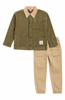 Kids' Corduroy Jacket & Jogger Pants Set