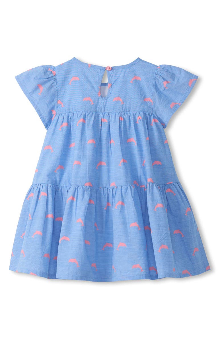 Hatley Kids' Pink Dolphin Print Cotton Tiered Dress, Alternate, color, 