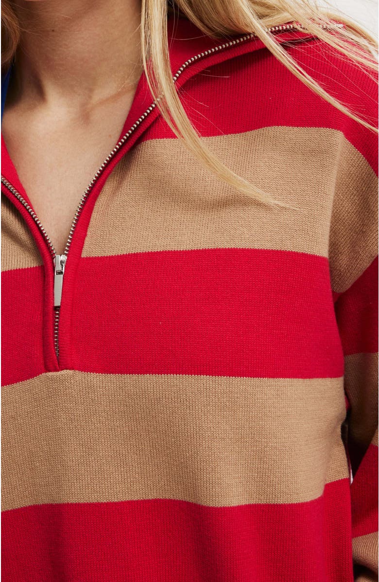 Cotton On Women's Preppy Half Zip Sweater, Alternate, color, 