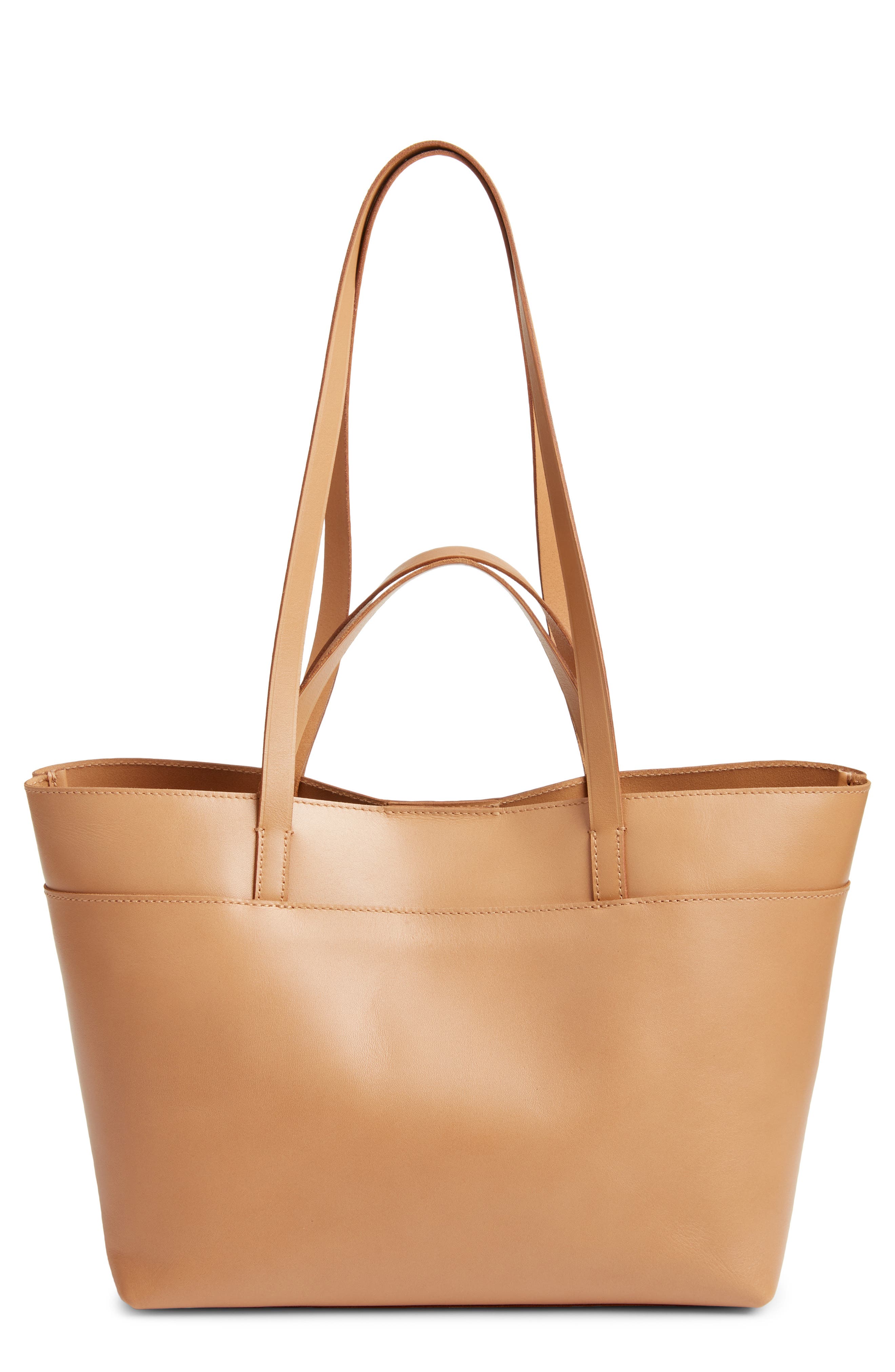 Madewell Medium Essentials Leather East/West Tote, Main, color, 