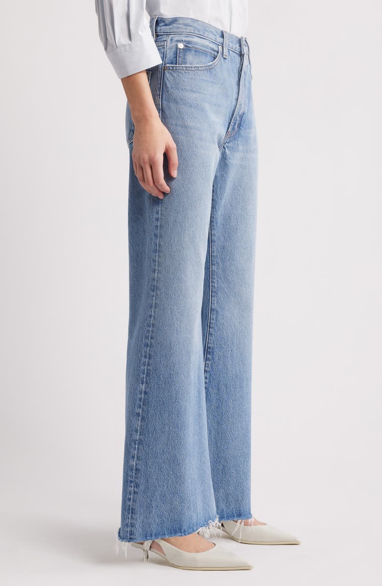 FRAME The Pixie Lax Frayed High Waist Flare Jeans, Alternate, color, Alderton Raw Fray
