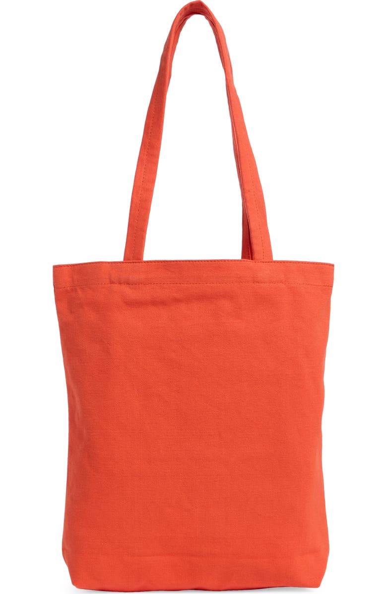 New Amsterdam Leatherworks Eden Canvas Tote Bag, Alternate, color, Papaya