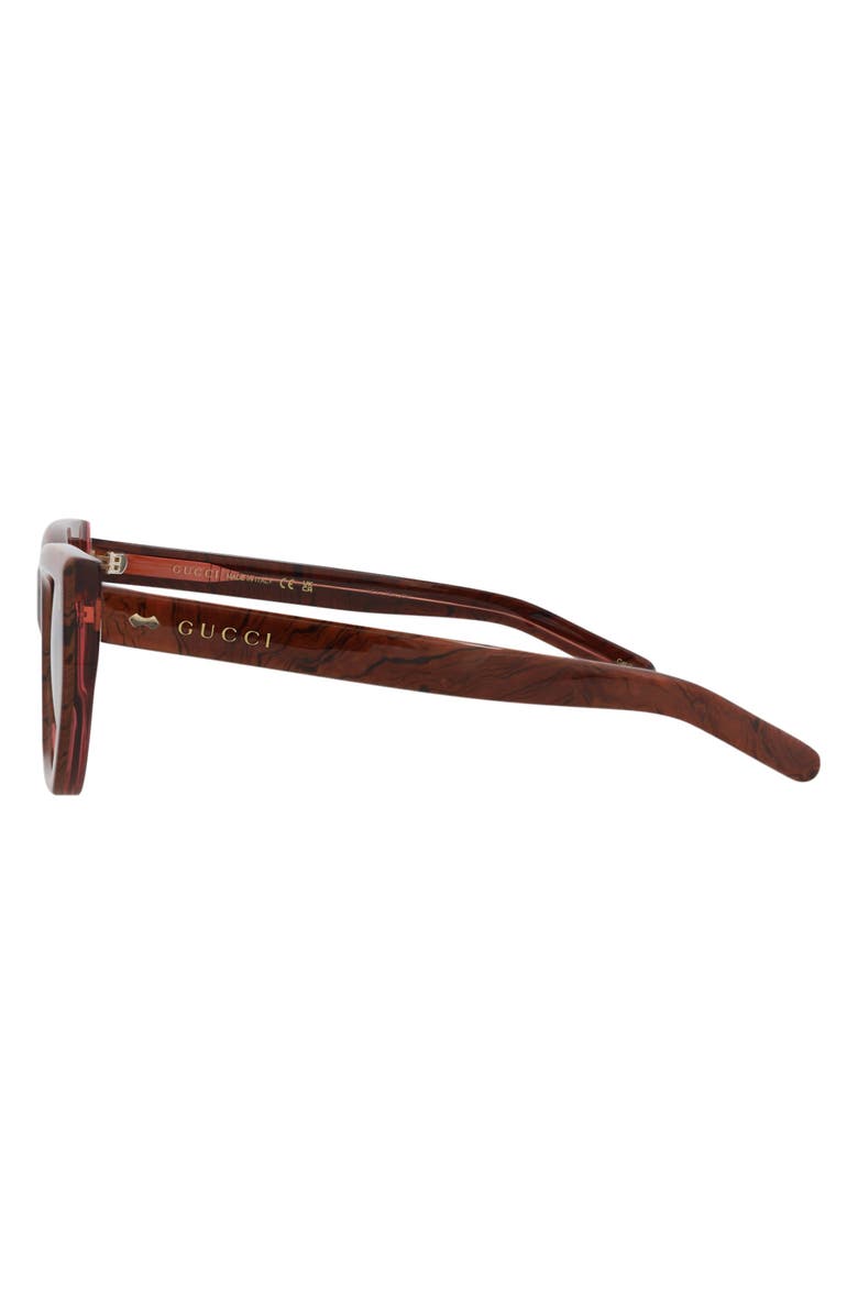 Gucci 53mm Cat Eye Sunglasses, Alternate, color, Pink Pink Brown