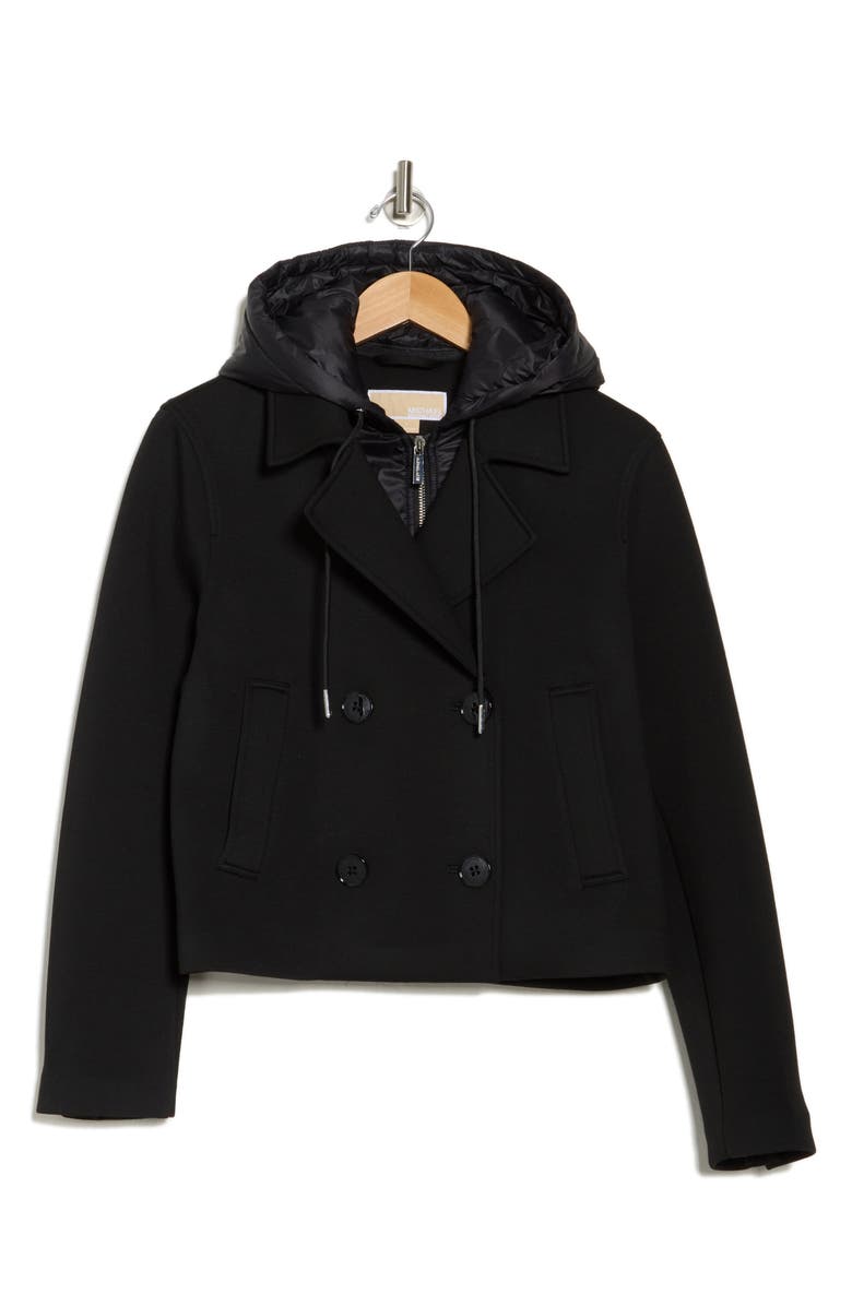 Michael Kors Double Breasted Crop Trench Coat with Bib, Alternate, color,