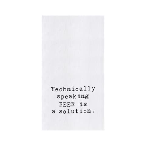 "Technically Speaking" 100% Cotton Flour Sack Printed Funny Cute Humor Dishtowel