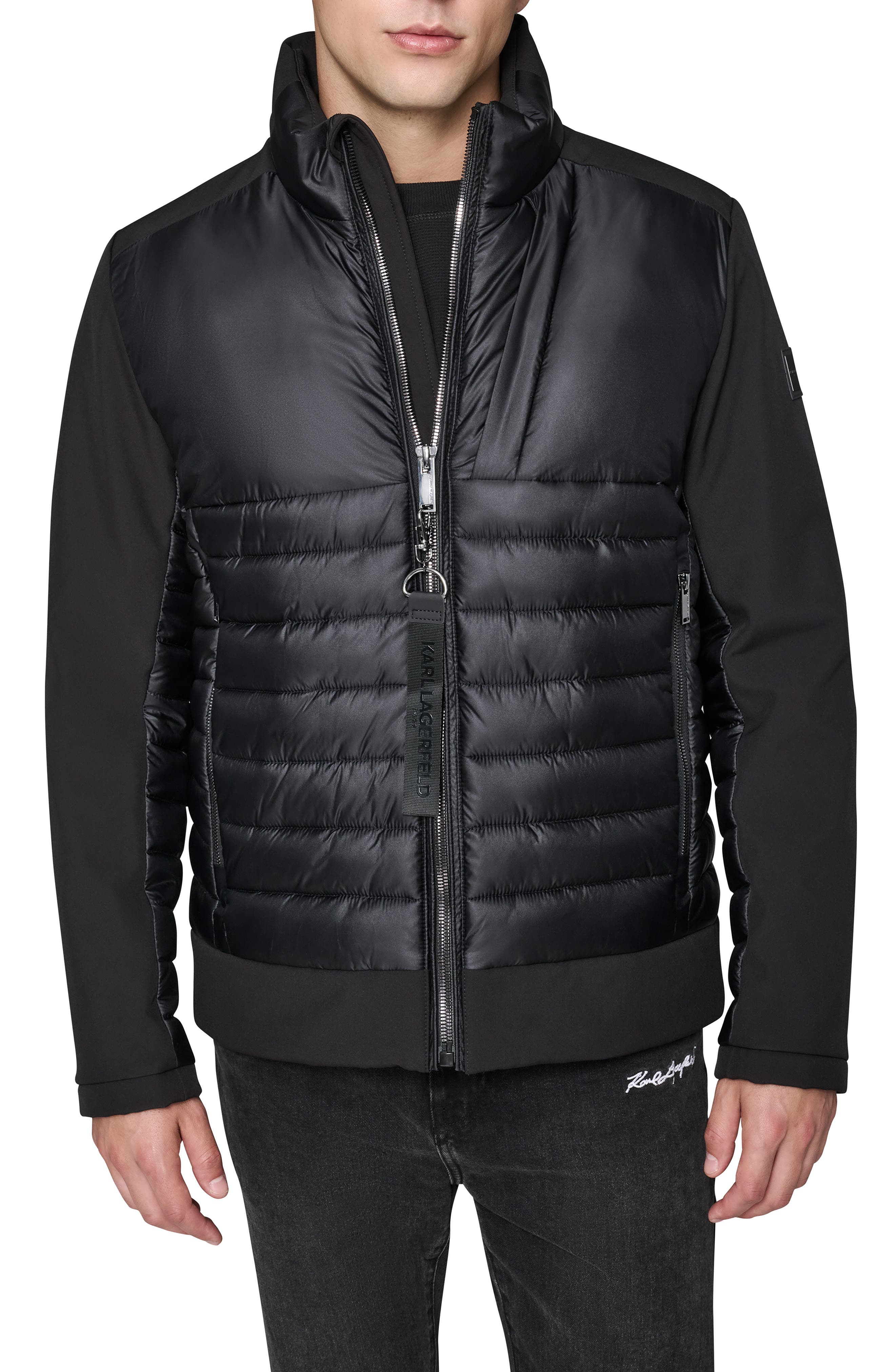 KARL LAGERFELD PARIS Mixed Media Jacket